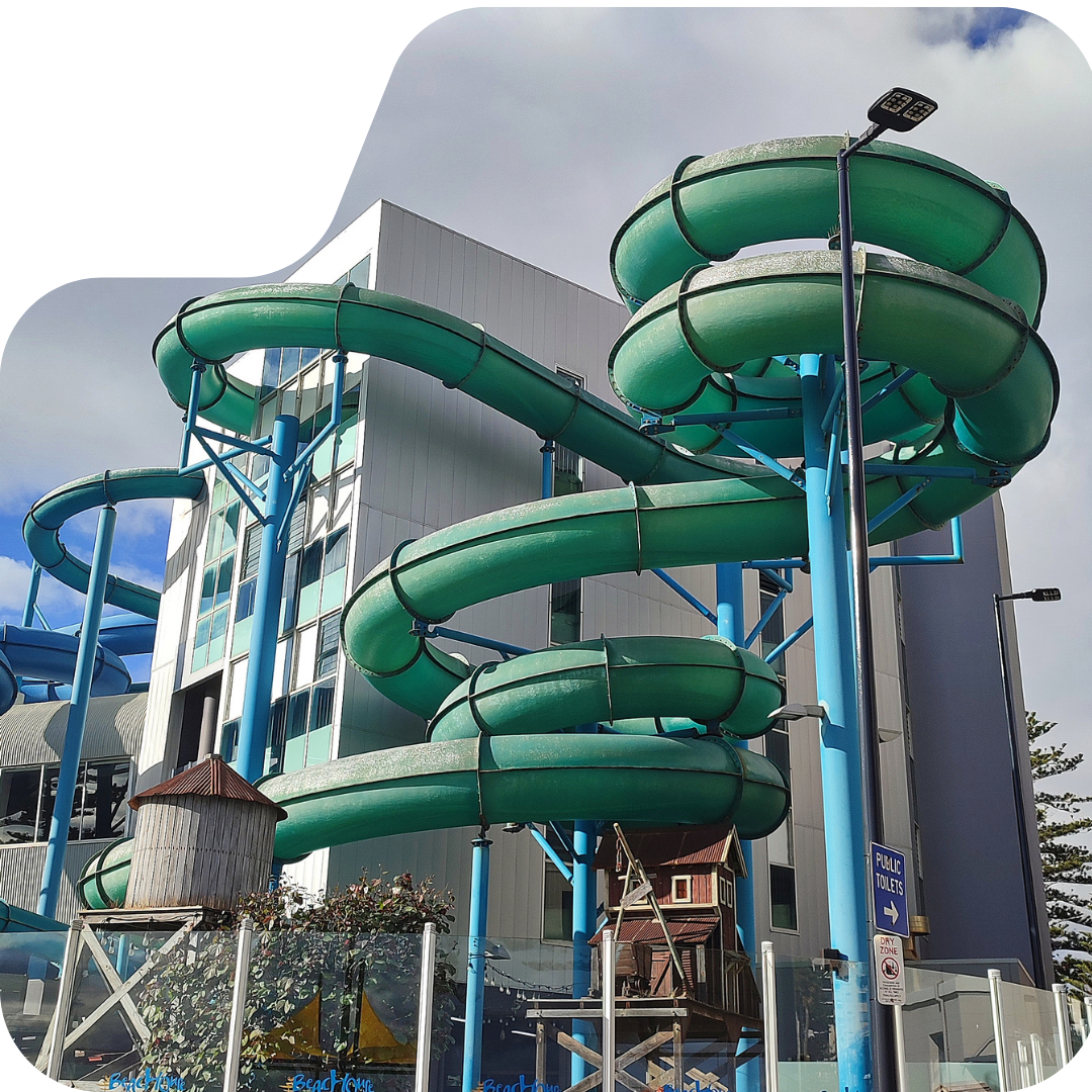 water park slides installation